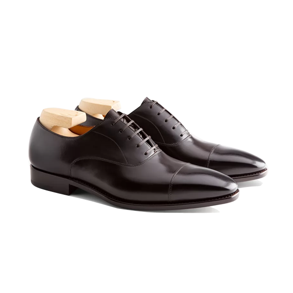 Oxfords Matt Black Leather Men Shoes India