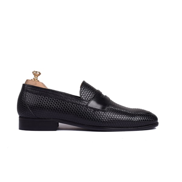 Penny Weaved Leather Loafer