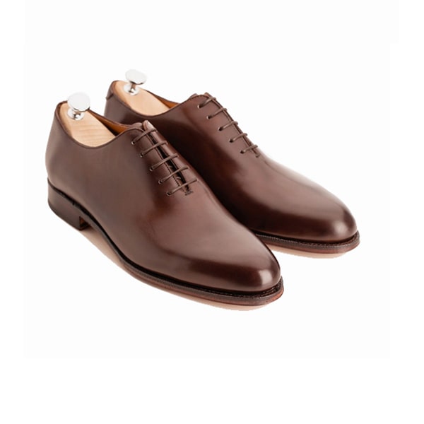 Oxford Classic Plain Toe Brown Leather Shoes