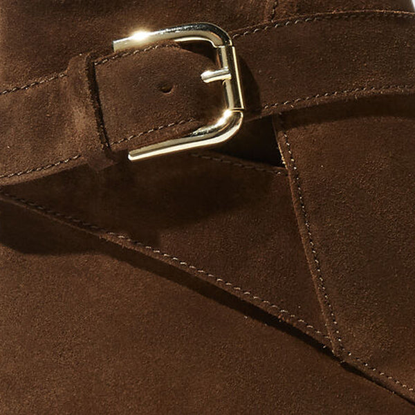 Classy Suede Italian Leather Around Buckle Strap Boots