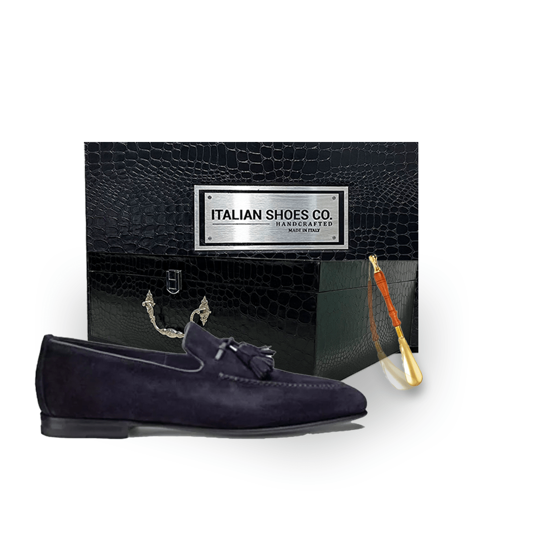 Classic Design Blue Suede Loafer