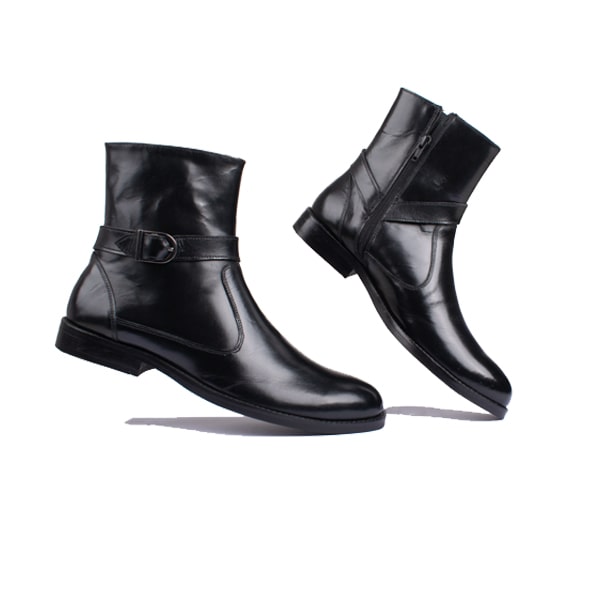 Matt Black Classic Ankle Boots | Italian shoes company