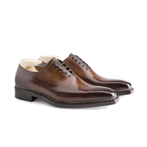 Oxford Men Italian Leather Shade Brown Shoes
