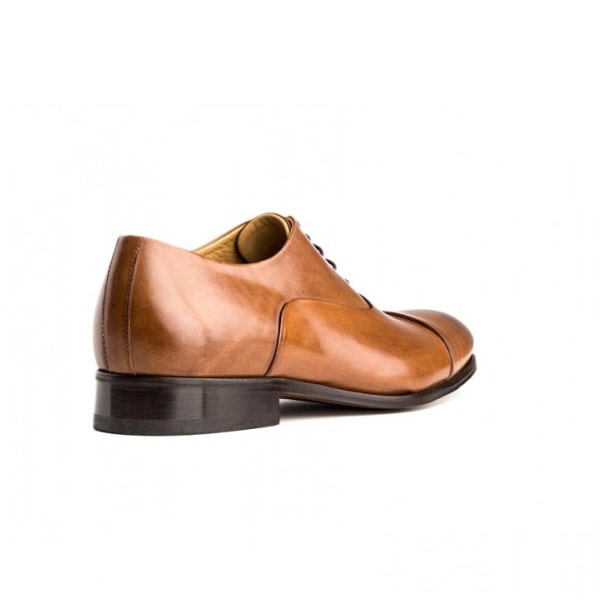Captoe Oxford Dress up Light Brown Hand Painted Shoes