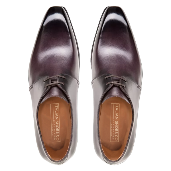 Derby Blucher Italian Leather Shoes For Men