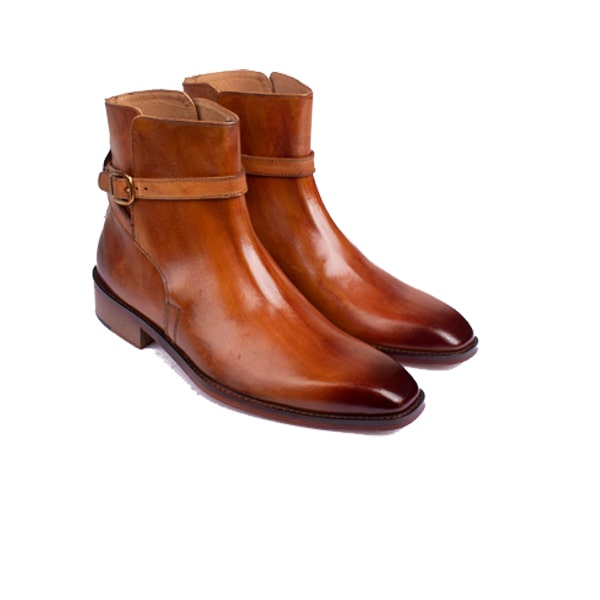 Classic Light Brown Italian Leather Boots | mens designer shoes
