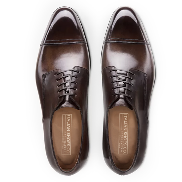 Derby Blucher Shade Brown Leather Shoes