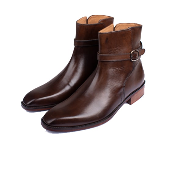 Classic Brown Leather Men Boots | italian brand shoes