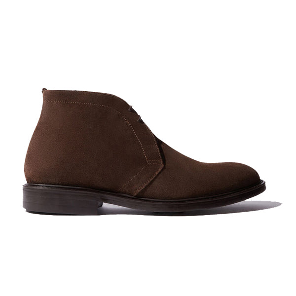 Derby Chukka Boots In Brown Suede Leather 676