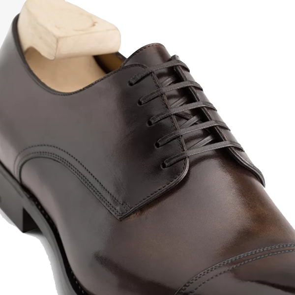 Derby Blucher Shade Brown Leather Shoes