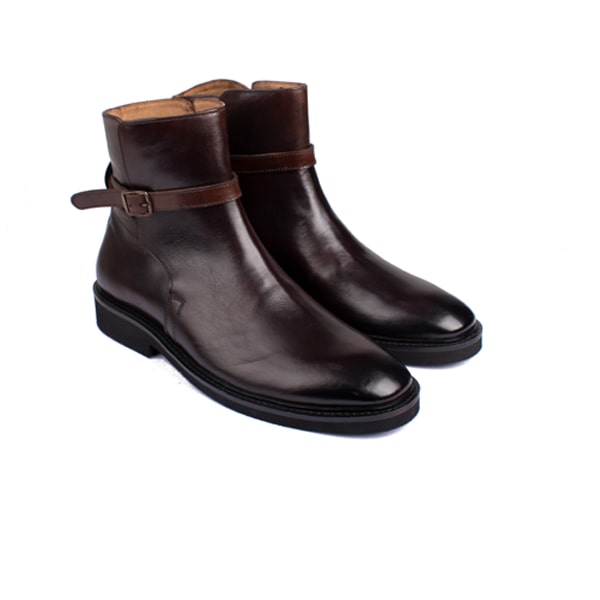 Classic Dark Brown Leather Boots | Italian leather shoes