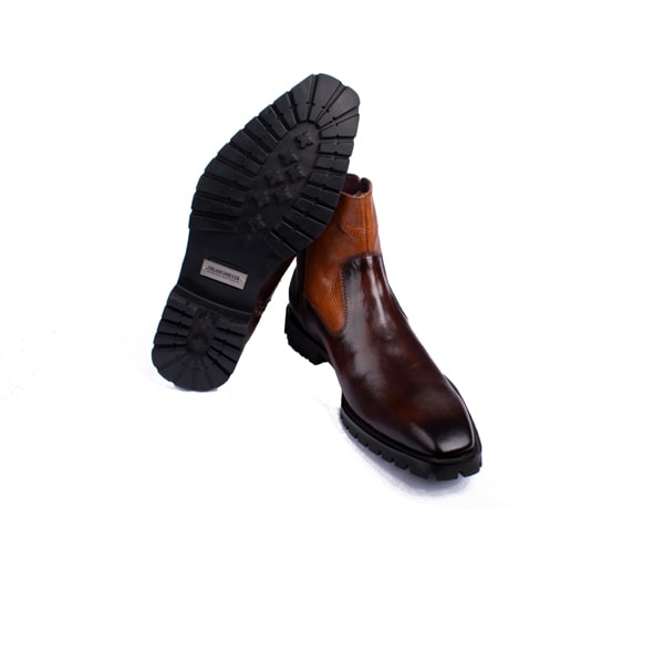 Classic High Ankle Boots In Dark Brown | luxury shoes for men