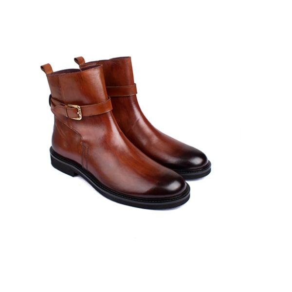 Classic High Ankle Boots In Brown Shoes | Italian leather shoes