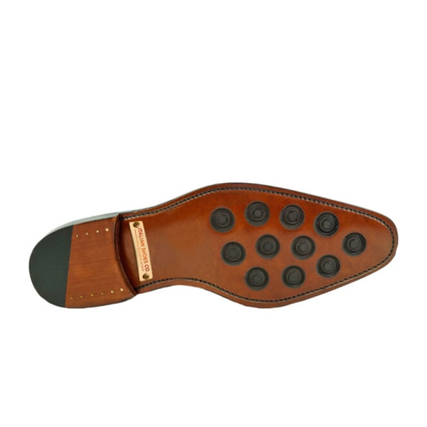 Wingtip Oxford dark grey Italian leather men shoes