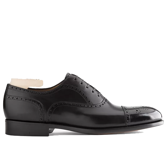 Oxford Classic Leather Black Shoes 556