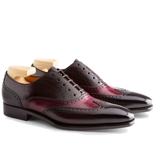 Oxford Bordeaux Black Leather Shoes