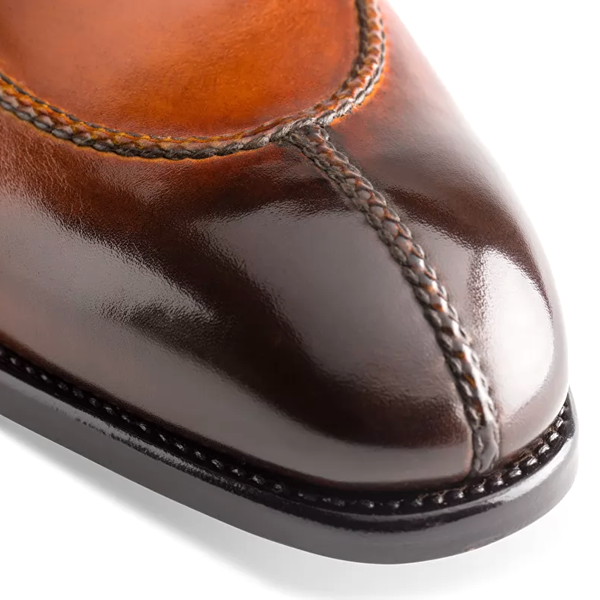 Derby Blucher Brown Leather Luxury Shoes India