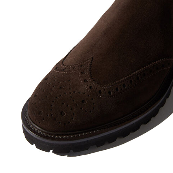 Wingtip High Ankle Suede Boots
