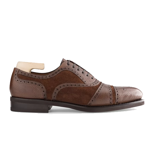 Oxford Brown Suede Leather Shoes 560