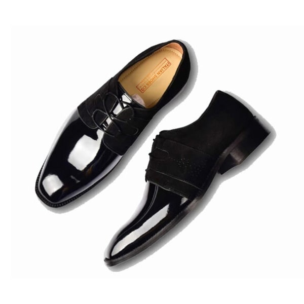 Derby Blucher Shiny Hand Polish Shoes