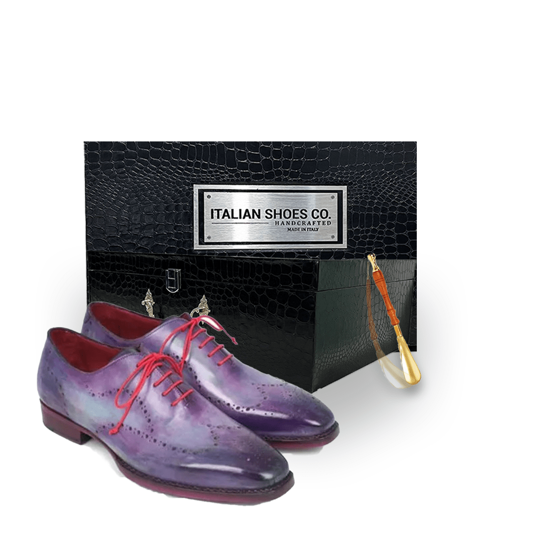 Wingtip Oxford Italian Leather Shoes with Laces