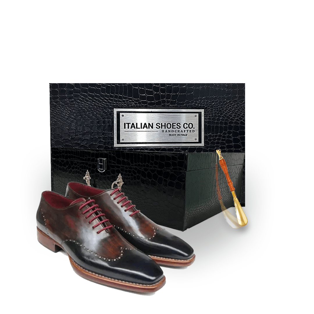Wingtip Oxford Dark Leather Shoes