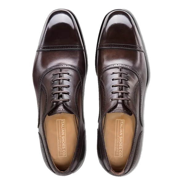 Oxford Shiny Brown Leather Shoes