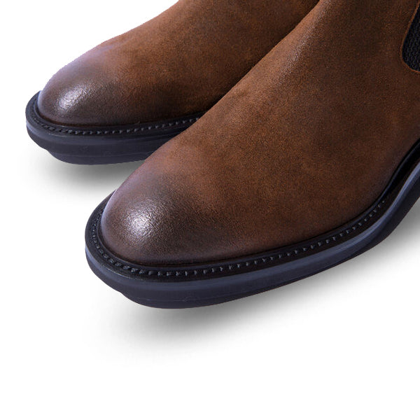 Classic Chelsea Tan Coloured Suede Leather Boots