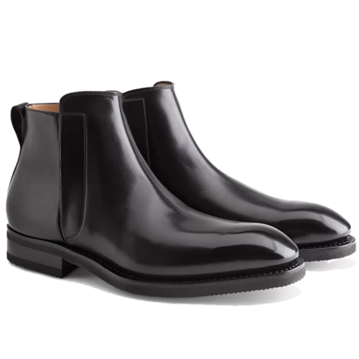 Classic Chelsea Round Toe Leather Boots