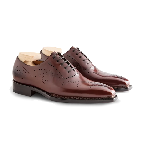 Oxford Leather Shoes In Pure Italian Leather