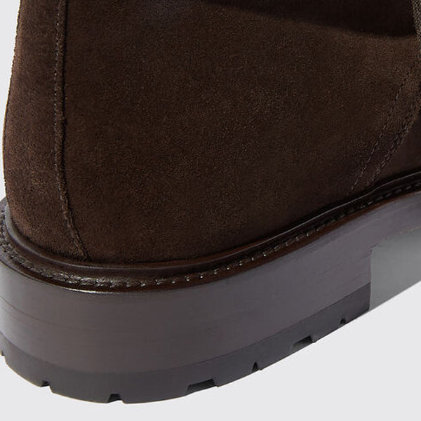 Derby High Ankle Colored Suede Leather Boots