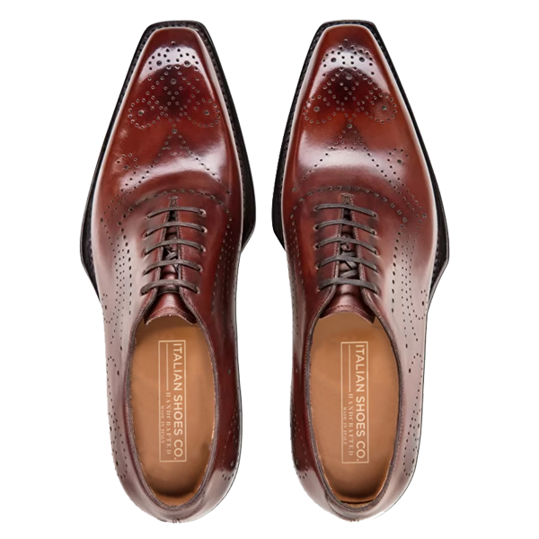 Oxford Leather Shoes In Pure Italian Leather