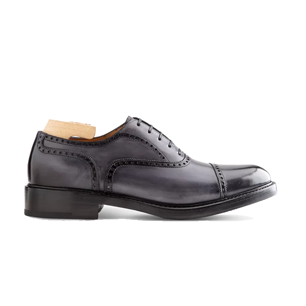 Oxford Shade Grey Leather Shoes 567