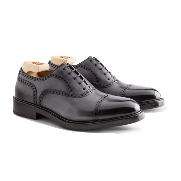 Oxford Shade Grey Leather Shoes