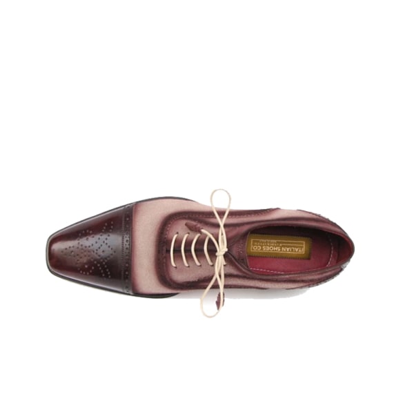 Captoe Formal Oxford Dark Burgundy Patina Leather Shoes