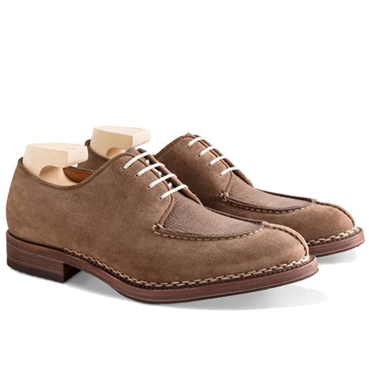 Blucher Suede Leather Derby Shoes