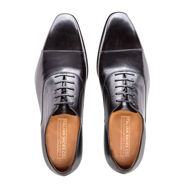 Oxfords Black Italian Leather Men Shoes