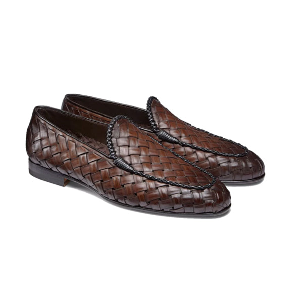 Penny Weaved Leather Loafer Hand Crafted