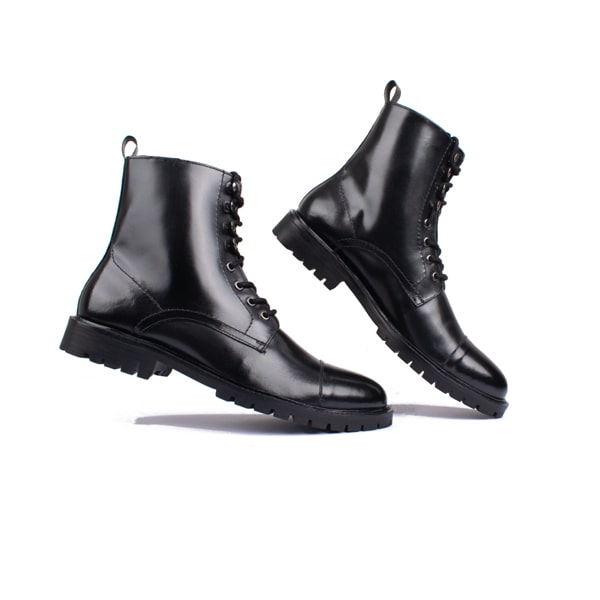 Derby High Ankle Shiny Boots