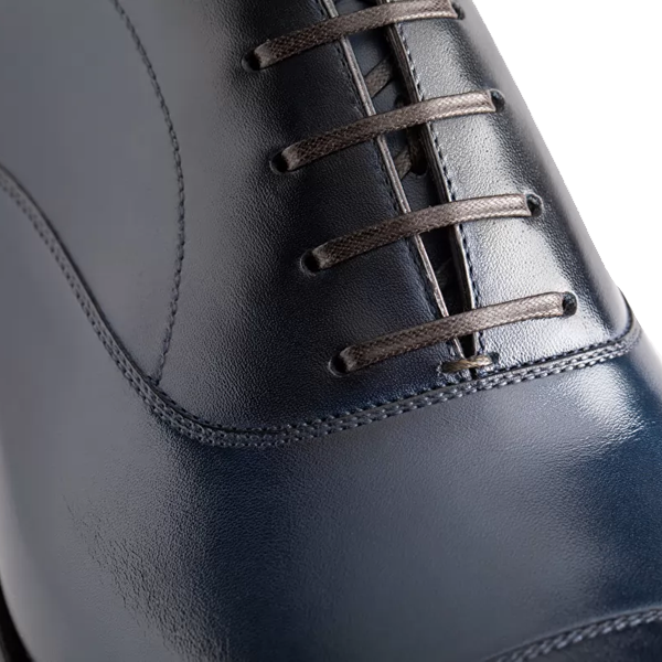 Oxfords Blue Italian Leather Men Shoes
