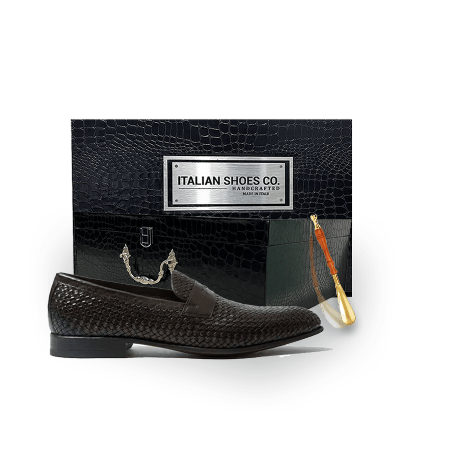 Penny Weaved Leather Loafer