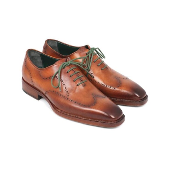 Wingtip Oxford Green Lace Up Brown Shoes