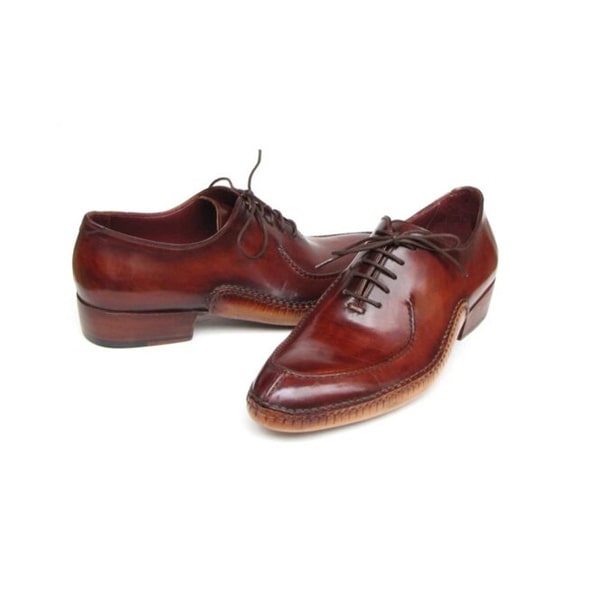 Oxford Split Toe Leather Burgundy Shoes