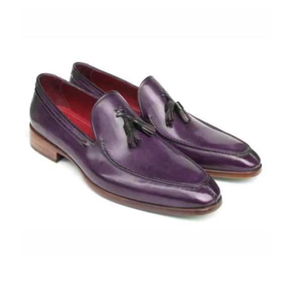 Tassel Loafer in Purple Leather