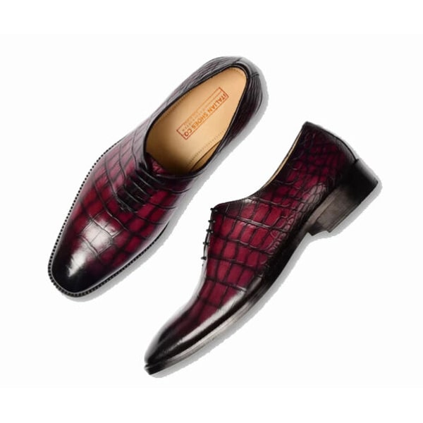 Oxford Classic Dress up Burgundy Hand Colored Shoes