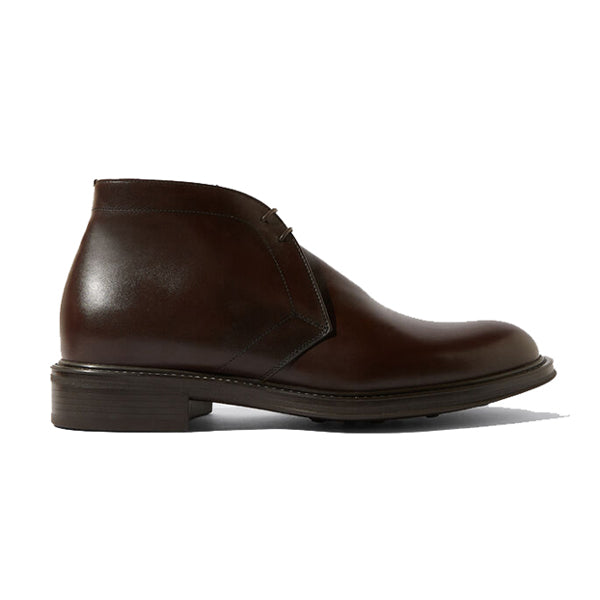 Derby Chukka Boots In Dark Brown Leather 660