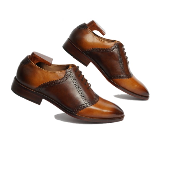 Wingtip Oxford Shade Leather Hand Painted Shoes