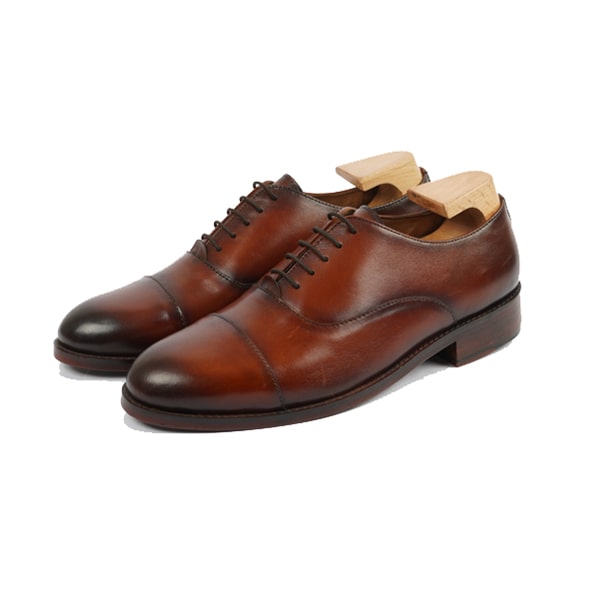 Captoe Classy Brown Leather Shoes Hand Crafted Lace up Shoes