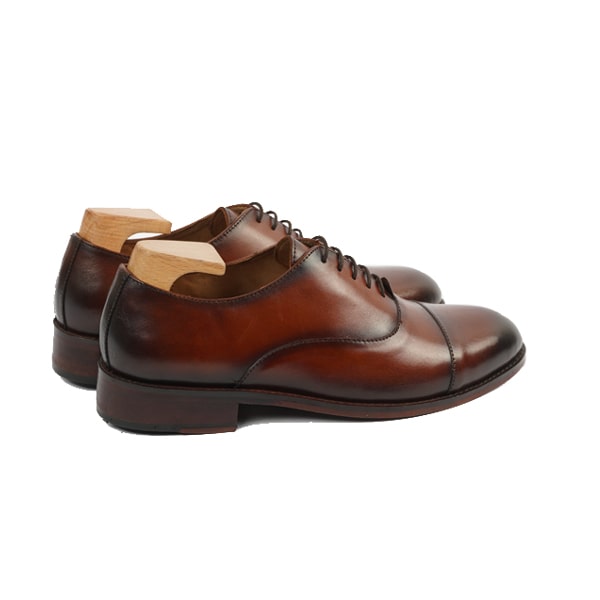 Captoe Classy Brown Leather Shoes Hand Crafted Lace up Shoes