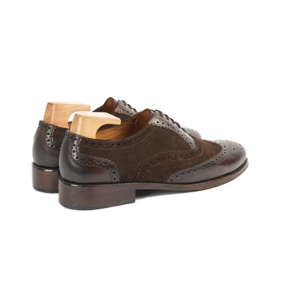 Wingtip Oxford Brogue Suede Brown Shoes